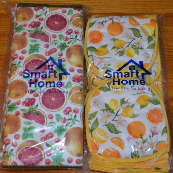 Set of two Smart Home kitchen essentials - towels, dish cloths & pot holders NWT - Picture 2 of 11